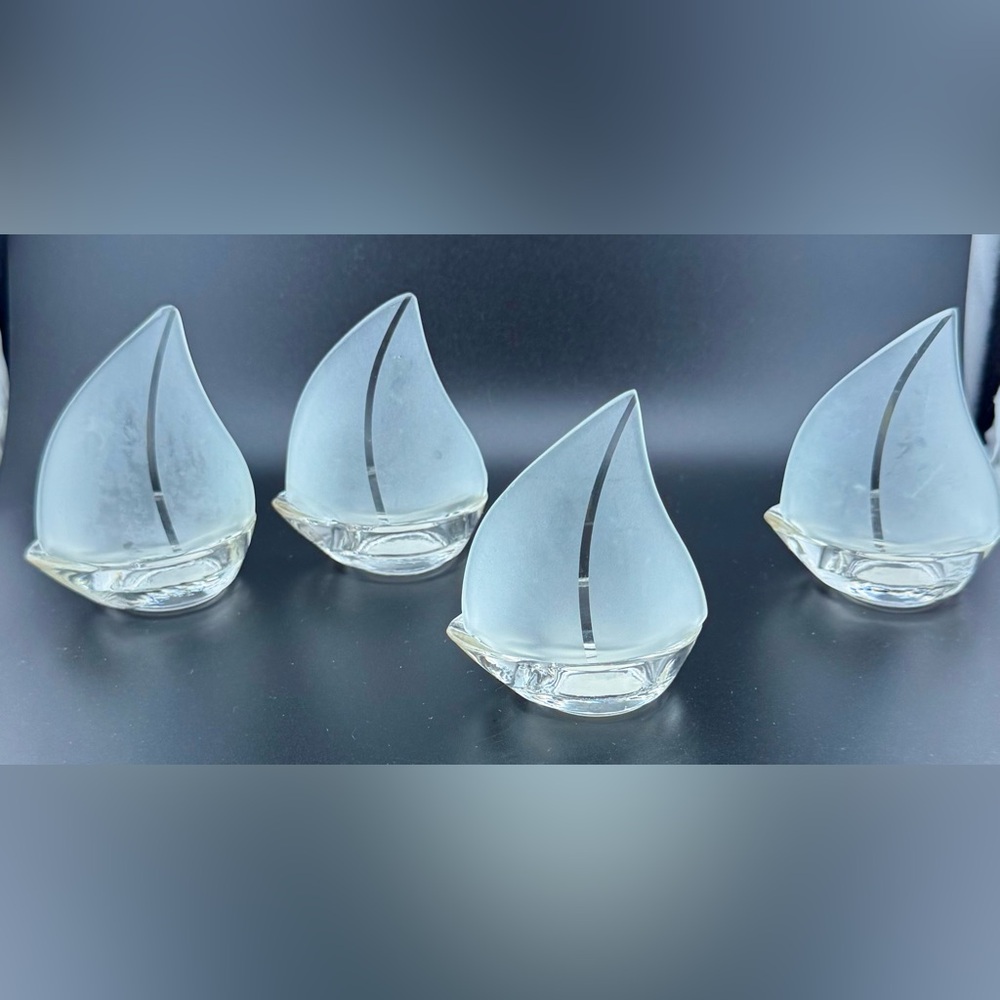 4 Kate Aspen Sail Boats Candle/Votive Holders Nautical Theme. 4” - Picture 9 of 12